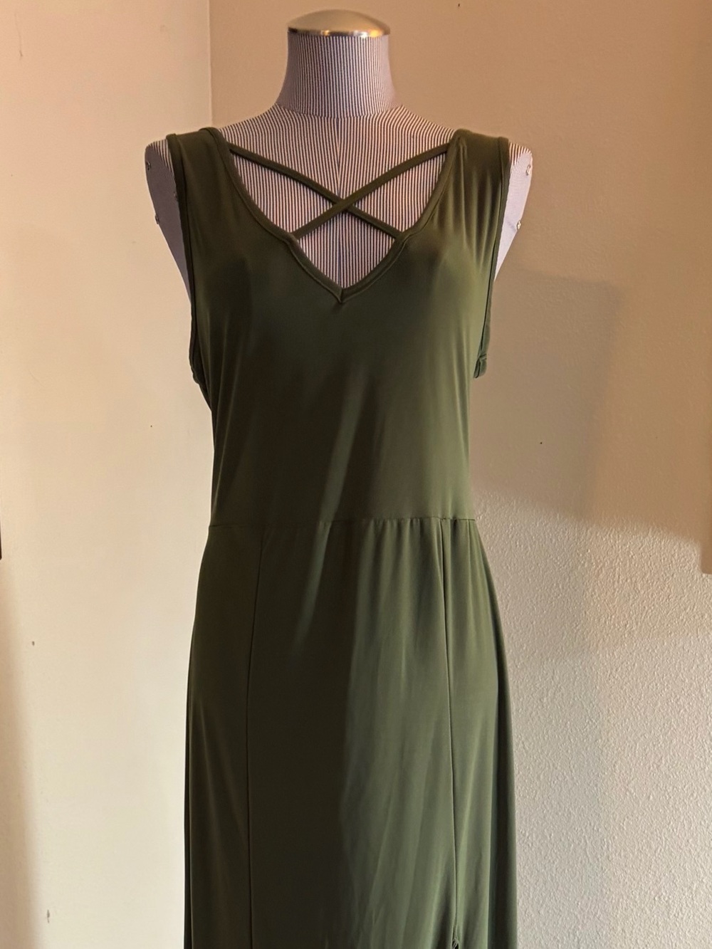 Pinc Olive Green Sundress Cocktail